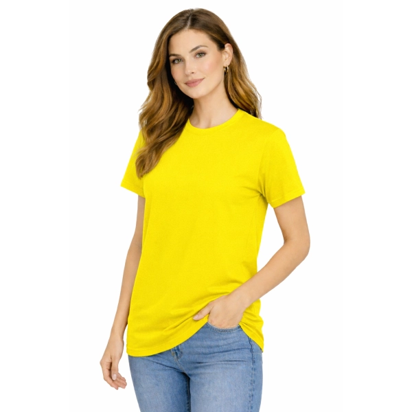 Damska koszulka T-shirt 100% miękka bawełna żółta roz. S